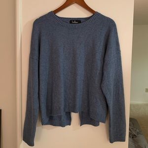 Lulu’s Blue Open Back Sweater